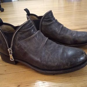 John Fluevog Mens Black Leather Chelsea Boots